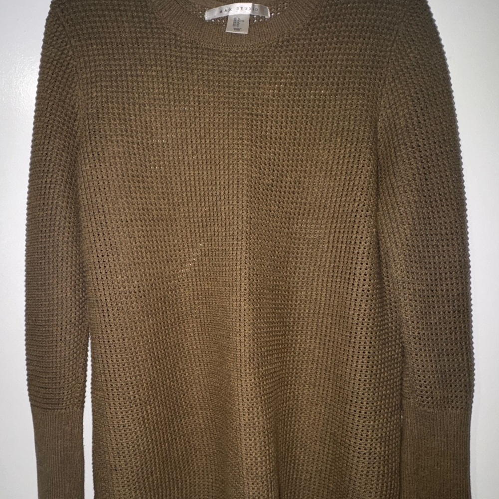 Max Studio Tan Crew Neck Sweater